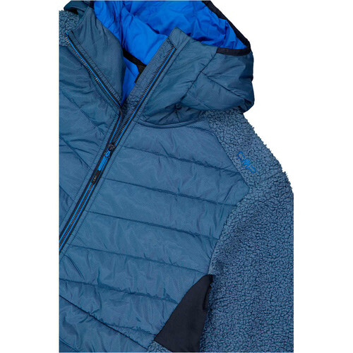 CMP MAN JACKET HYBRID FIX HOOD azul
