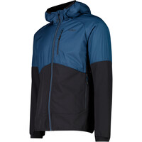 Cmp chaqueta outdoor hombre MAN JACKET HYBRID FIX HOOD AZUL vista detalle