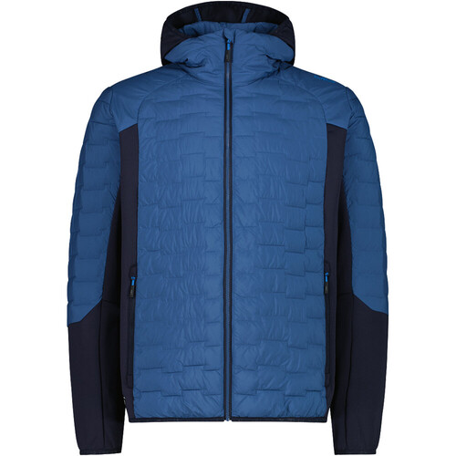 CMP MAN JACKET HYBRID FIX HOOD azul
