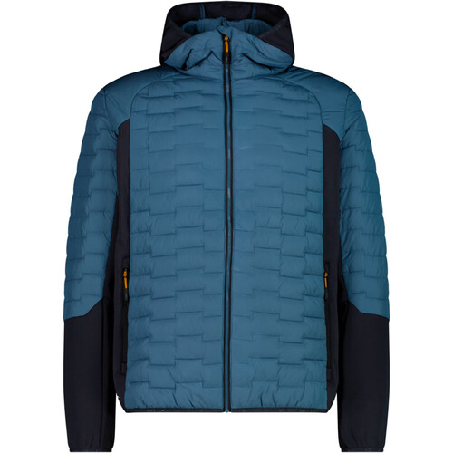 CMP MAN JACKET HYBRID FIX HOOD azul