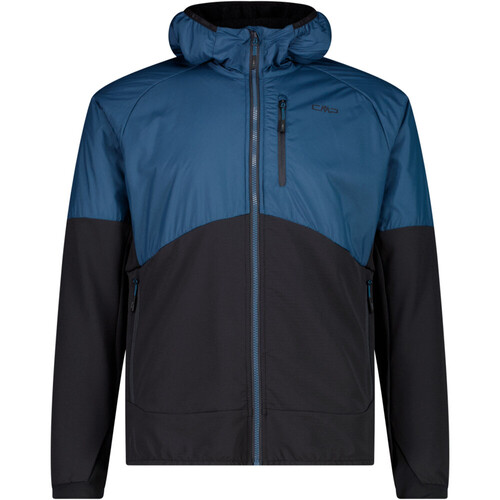 CMP MAN JACKET HYBRID FIX HOOD azul