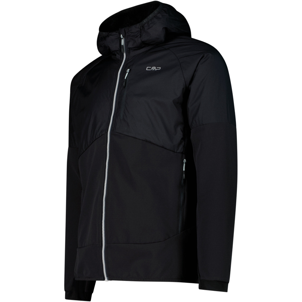 Cmp chaqueta outdoor hombre MAN JACKET HYBRID FIX HOOD GRIS vista detalle