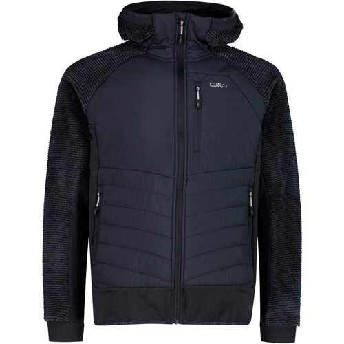 CMP MAN JACKET HYBRID FIX HOOD gris