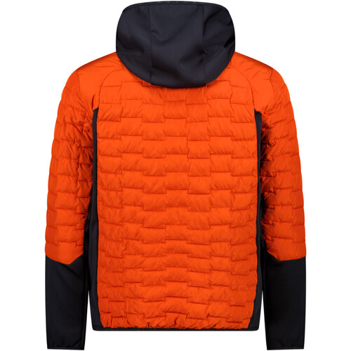 CMP MAN JACKET HYBRID FIX HOOD rojo
