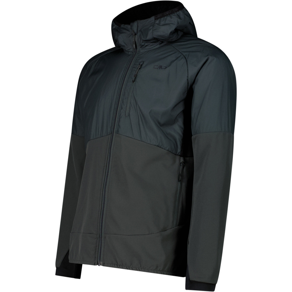 Cmp chaqueta outdoor hombre MAN JACKET HYBRID FIX HOOD VERDE vista detalle