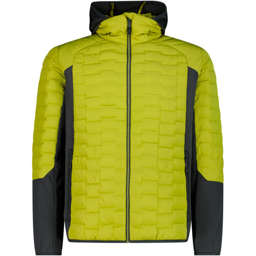CMP MAN JACKET HYBRID FIX HOOD verde