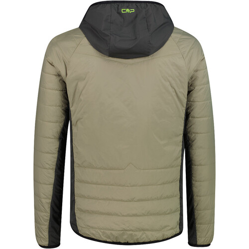 CMP MAN JACKET HYBRID FIX HOOD verde