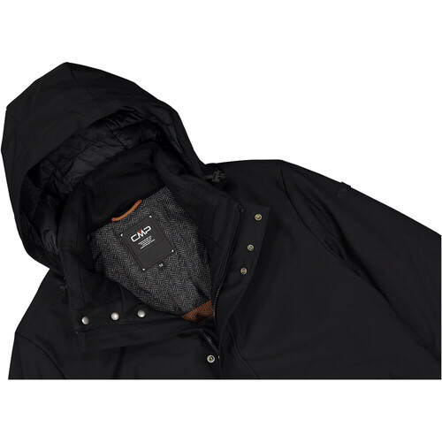 CMP MAN JACKET SNAPS HOOD negro