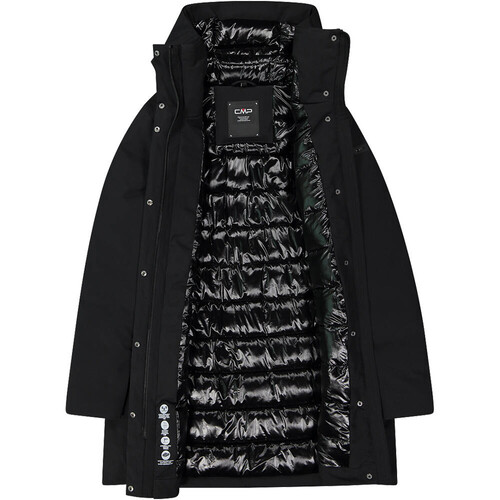CMP WOMAN COAT FIX HOOD negro