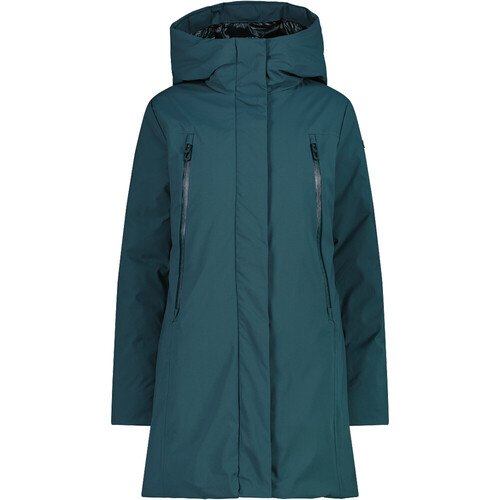 CMP WOMAN COAT FIX HOOD verde