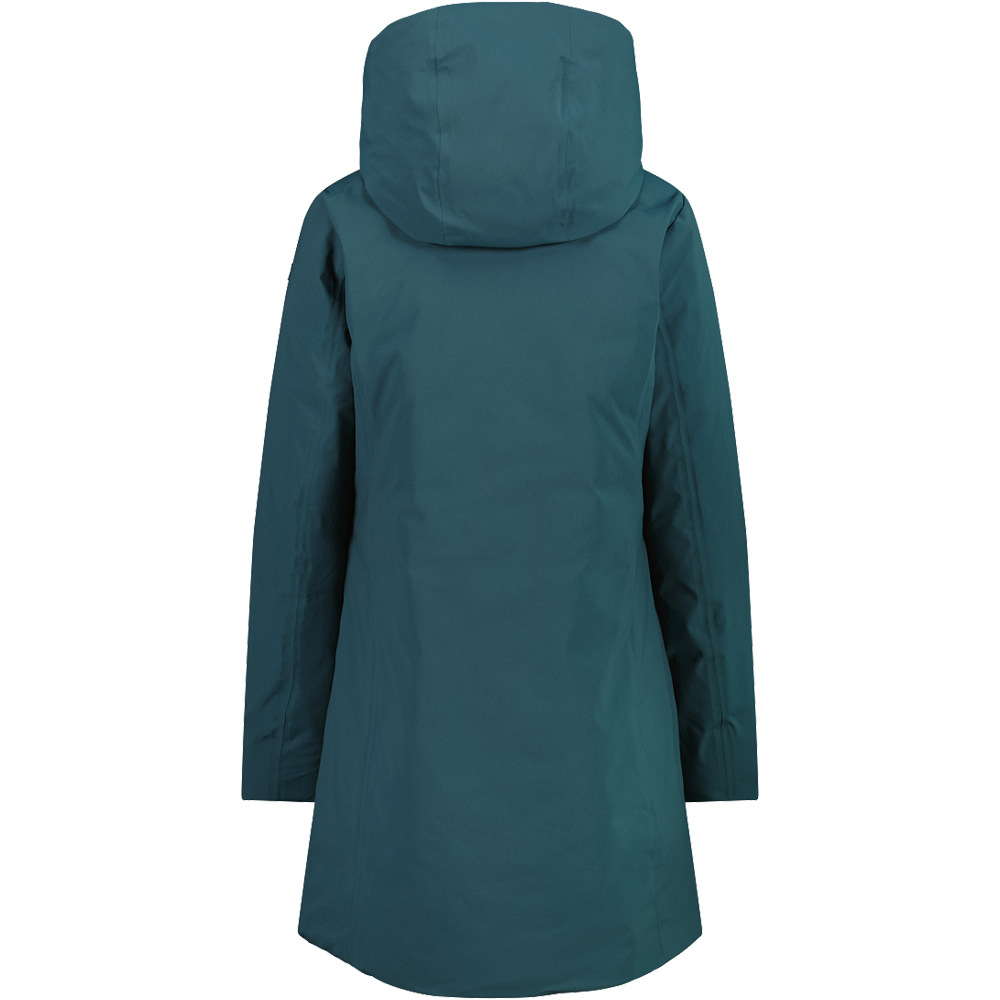 Cmp chaqueta outdoor mujer WOMAN COAT FIX HOOD VERDE vista trasera