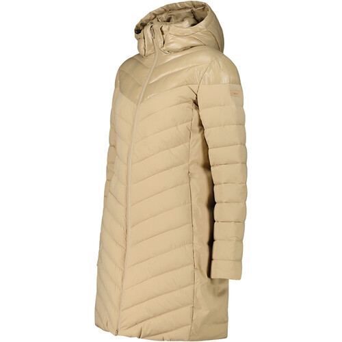 CMP WOMAN COAT SNAPS HOOD marron
