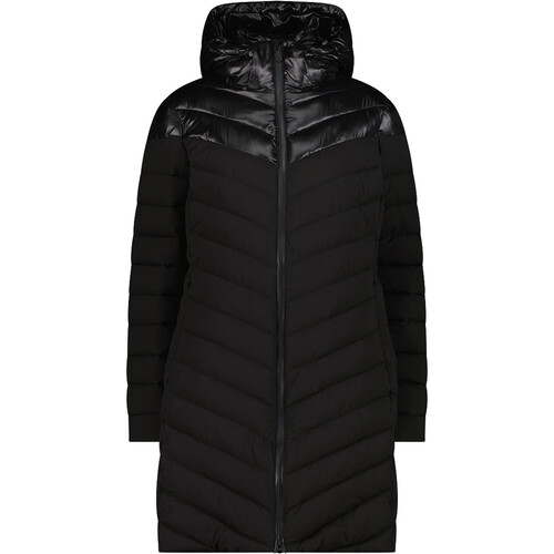 CMP WOMAN COAT SNAPS HOOD negro