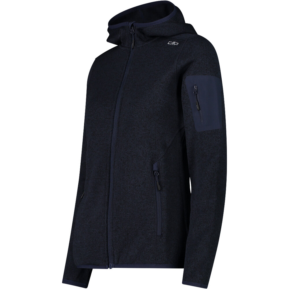 Cmp chaqueta outdoor mujer WOMAN JACKET FIX HOOD AZUL vista detalle