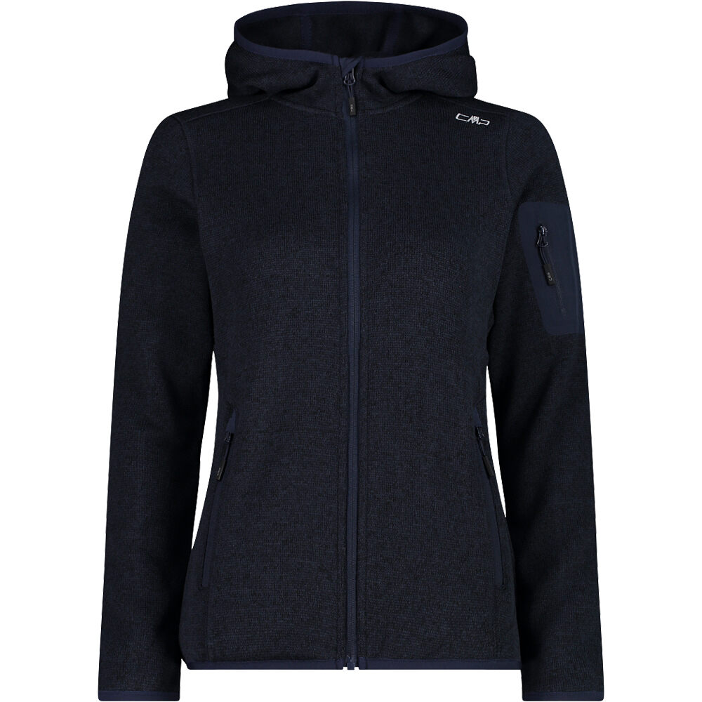 Cmp chaqueta outdoor mujer WOMAN JACKET FIX HOOD AZUL vista frontal