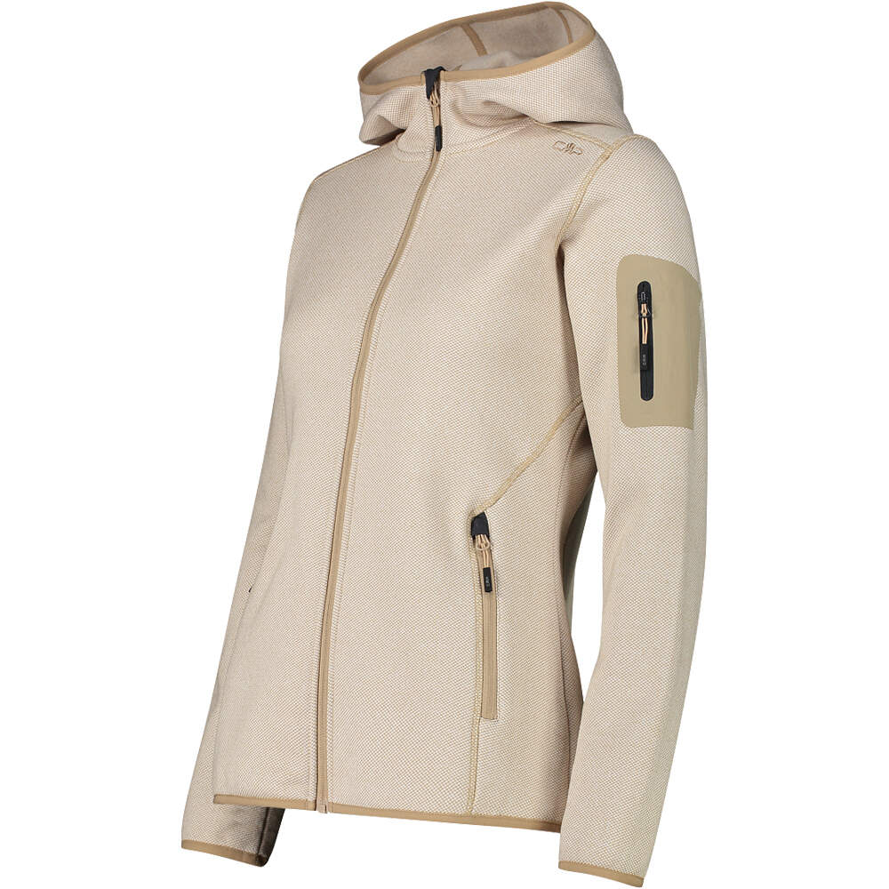 Cmp chaqueta outdoor mujer WOMAN JACKET FIX HOOD BLANCO vista detalle