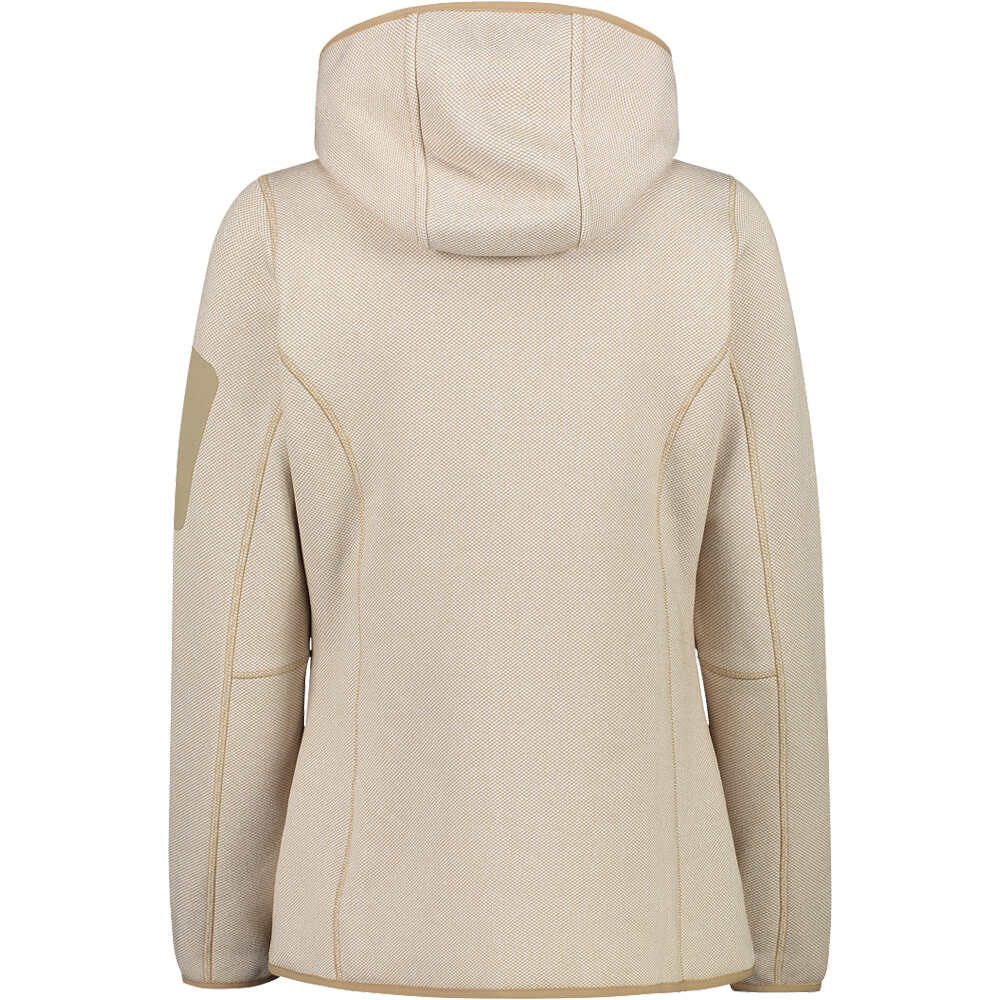 Cmp chaqueta outdoor mujer WOMAN JACKET FIX HOOD BLANCO vista trasera