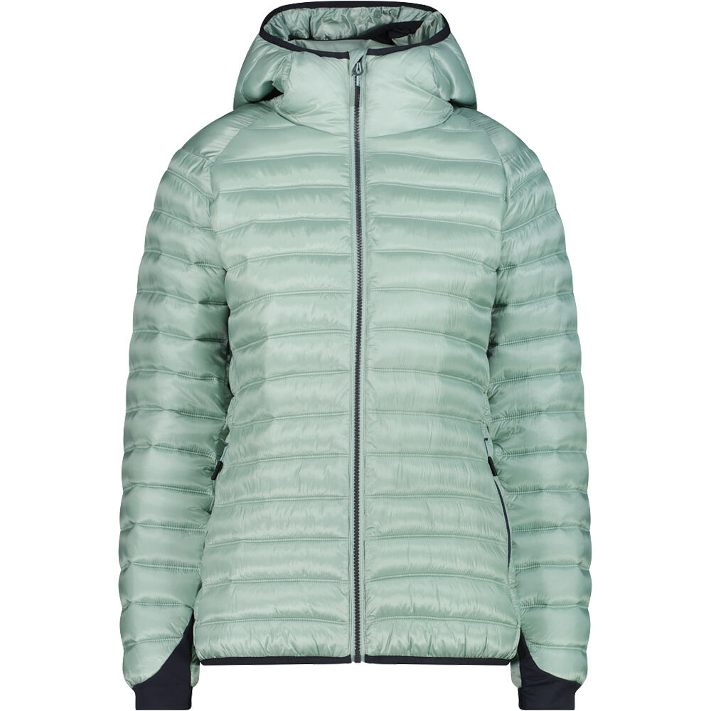 Cmp chaqueta outdoor mujer WOMAN JACKET FIX HOOD VERDE vista frontal