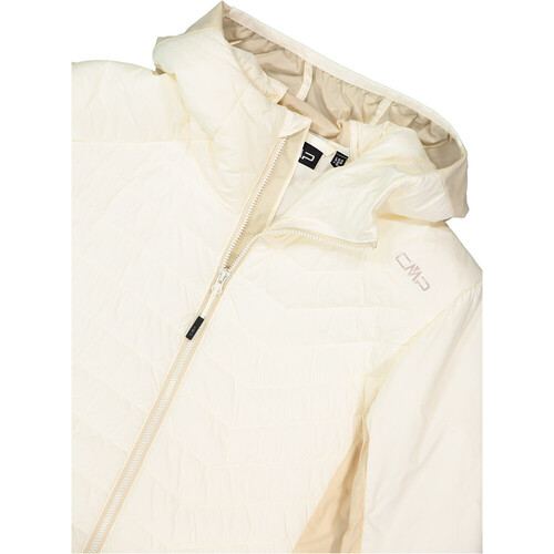 CMP WOMAN JACKET HYBRID FIX HOOD blanco