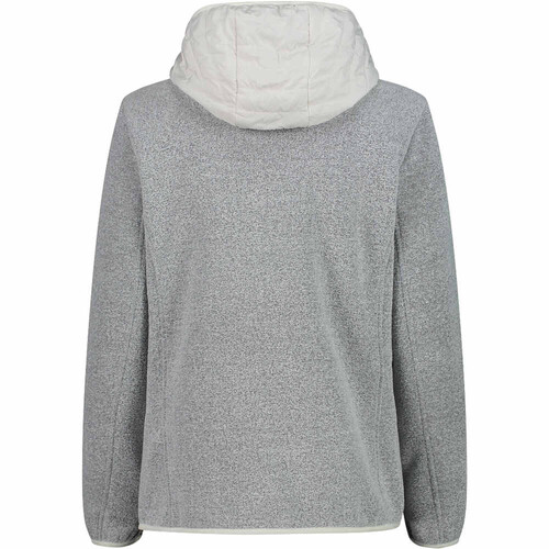 CMP WOMAN JACKET HYBRID FIX HOOD blanco
