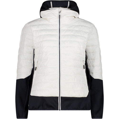 CMP WOMAN JACKET HYBRID FIX HOOD marron