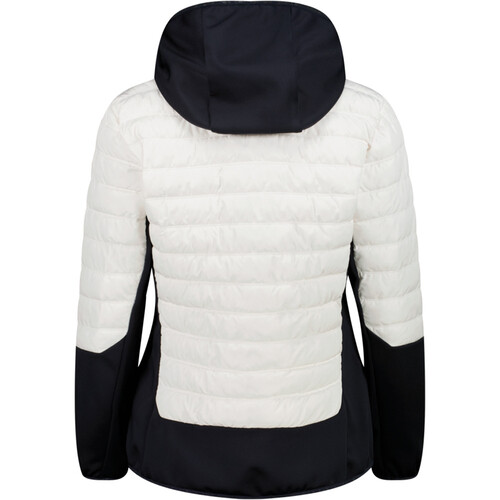 CMP WOMAN JACKET HYBRID FIX HOOD marron