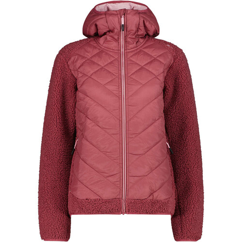 CMP WOMAN JACKET HYBRID FIX HOOD rosa