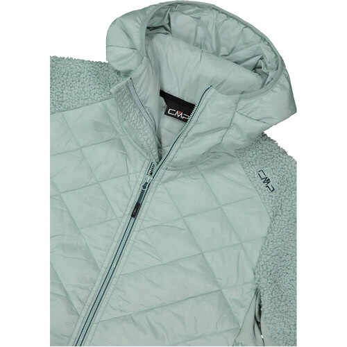 CMP WOMAN JACKET HYBRID FIX HOOD verde