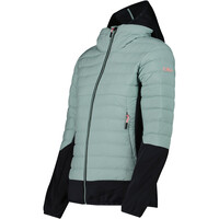 Cmp chaqueta outdoor mujer WOMAN JACKET HYBRID FIX HOOD VERDE vista detalle