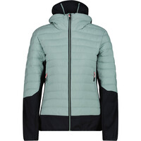 Cmp chaqueta outdoor mujer WOMAN JACKET HYBRID FIX HOOD VERDE vista frontal