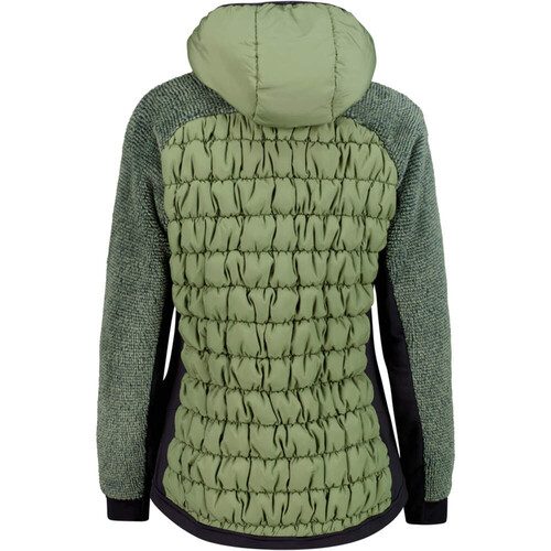 CMP WOMAN JACKET HYBRID FIX HOOD verde