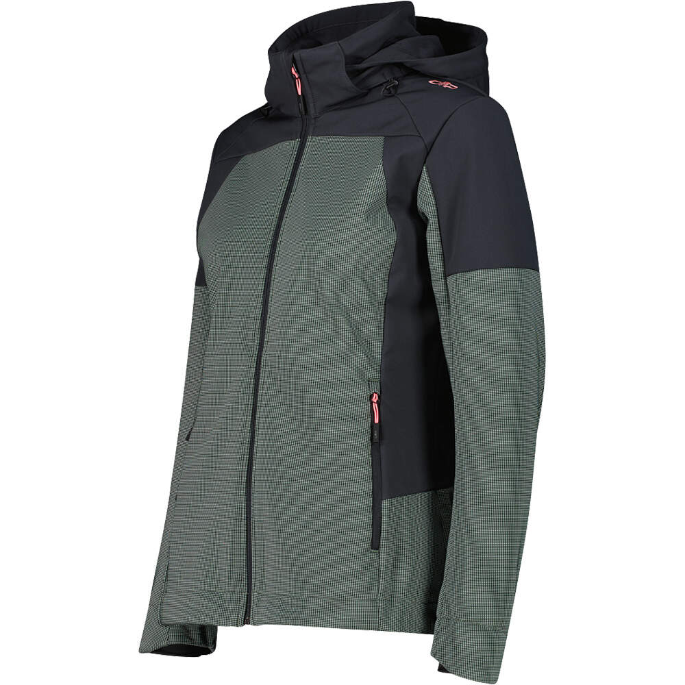 Cmp chaqueta outdoor mujer WOMAN JACKET ZIP HOOD VERDE vista detalle