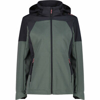 Cmp chaqueta outdoor mujer WOMAN JACKET ZIP HOOD VERDE vista frontal