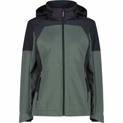 CMP WOMAN JACKET ZIP HOOD verde