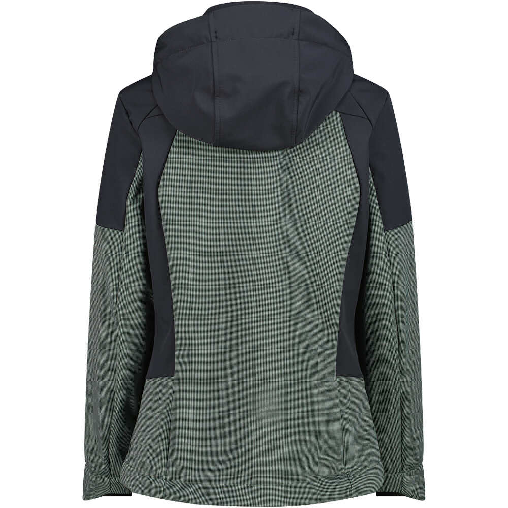 Cmp chaqueta outdoor mujer WOMAN JACKET ZIP HOOD VERDE vista trasera