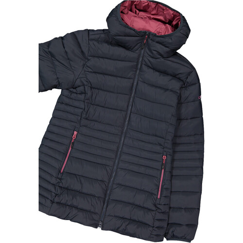 CMP WOMAN LONG JACKET FIX HOOD gris
