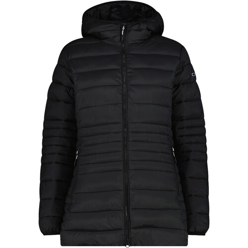 CMP WOMAN LONG JACKET FIX HOOD negro