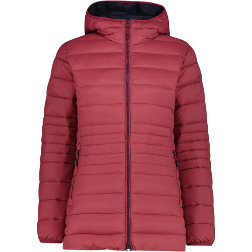 CMP WOMAN LONG JACKET FIX HOOD rosa
