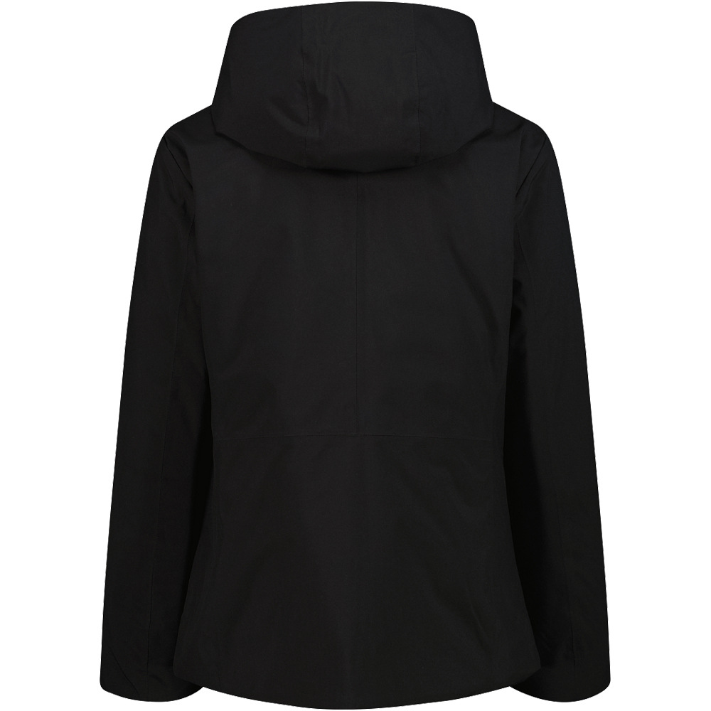 Cmp chaqueta outdoor mujer WOMAN REVERSE JACKET FIX HOOD NEGRO vista trasera
