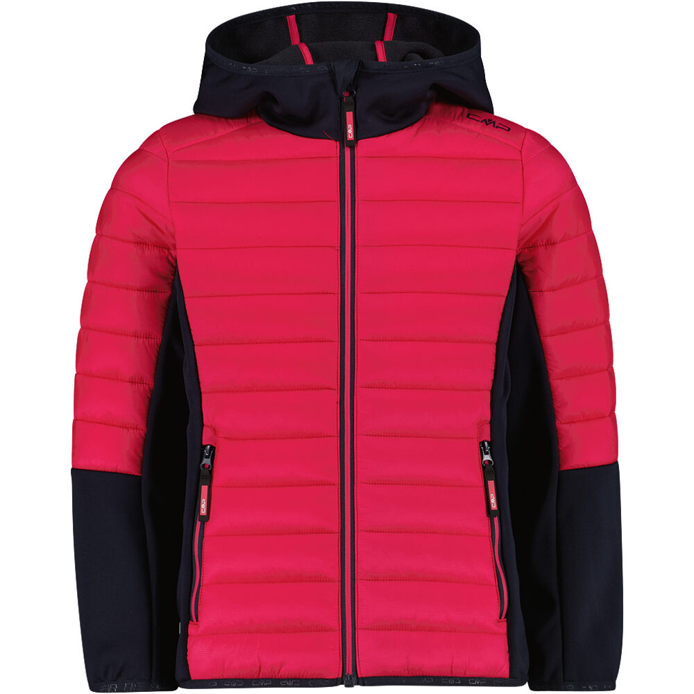 Cmp chaqueta outdoor niño KID G JACKET HYBRID FIX HOOD ROJO vista frontal