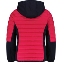 Cmp chaqueta outdoor niño KID G JACKET HYBRID FIX HOOD ROJO vista trasera
