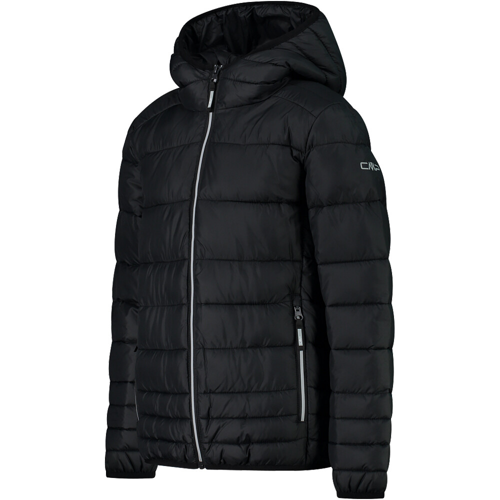 Cmp chaqueta outdoor niño KID JACKET FIX HOOD NEGRO vista detalle