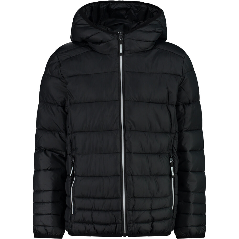 Cmp chaqueta outdoor niño KID JACKET FIX HOOD NEGRO vista frontal