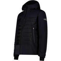 Cmp chaqueta softshell hombre MAN JACKET FIX HOOD NEGRO vista detalle