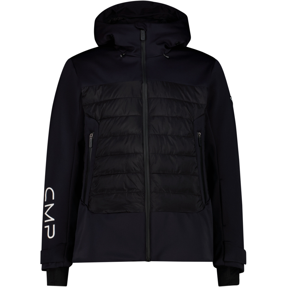 Cmp chaqueta softshell hombre MAN JACKET FIX HOOD NEGRO vista frontal