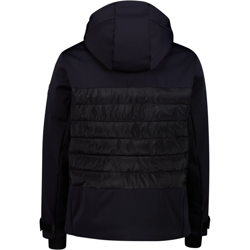 Cmp chaqueta softshell hombre MAN JACKET FIX HOOD NEGRO vista trasera