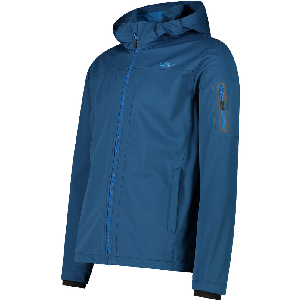 Cmp chaqueta softshell hombre MAN JACKET ZIP HOOD AZUL vista detalle