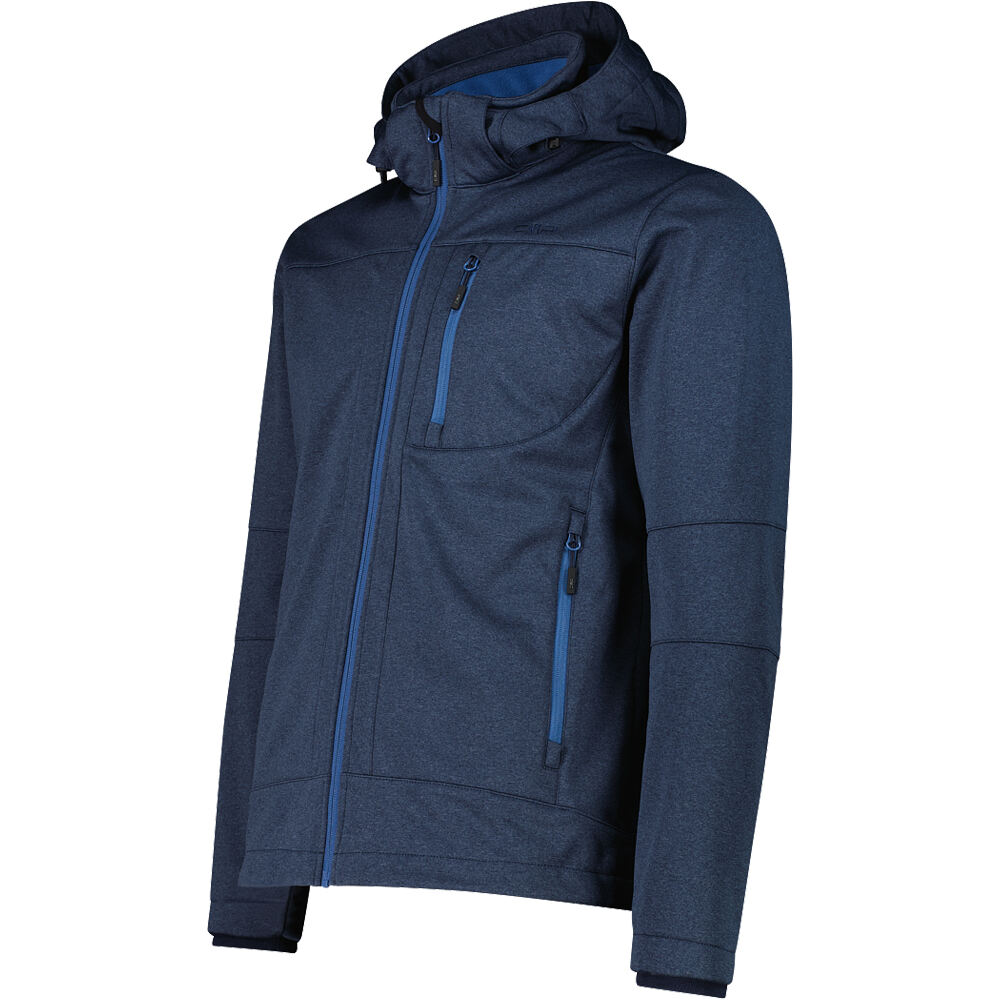 Cmp chaqueta softshell hombre MAN JACKET ZIP HOOD AZUL vista detalle