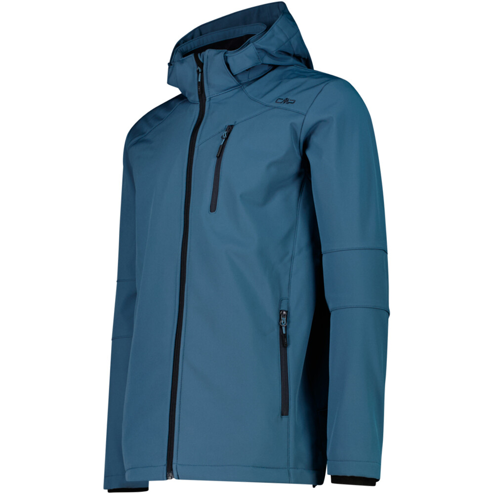 Cmp chaqueta softshell hombre MAN JACKET ZIP HOOD AZUL vista detalle
