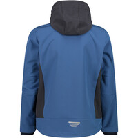 Cmp chaqueta softshell hombre MAN JACKET ZIP HOOD AZUL vista trasera
